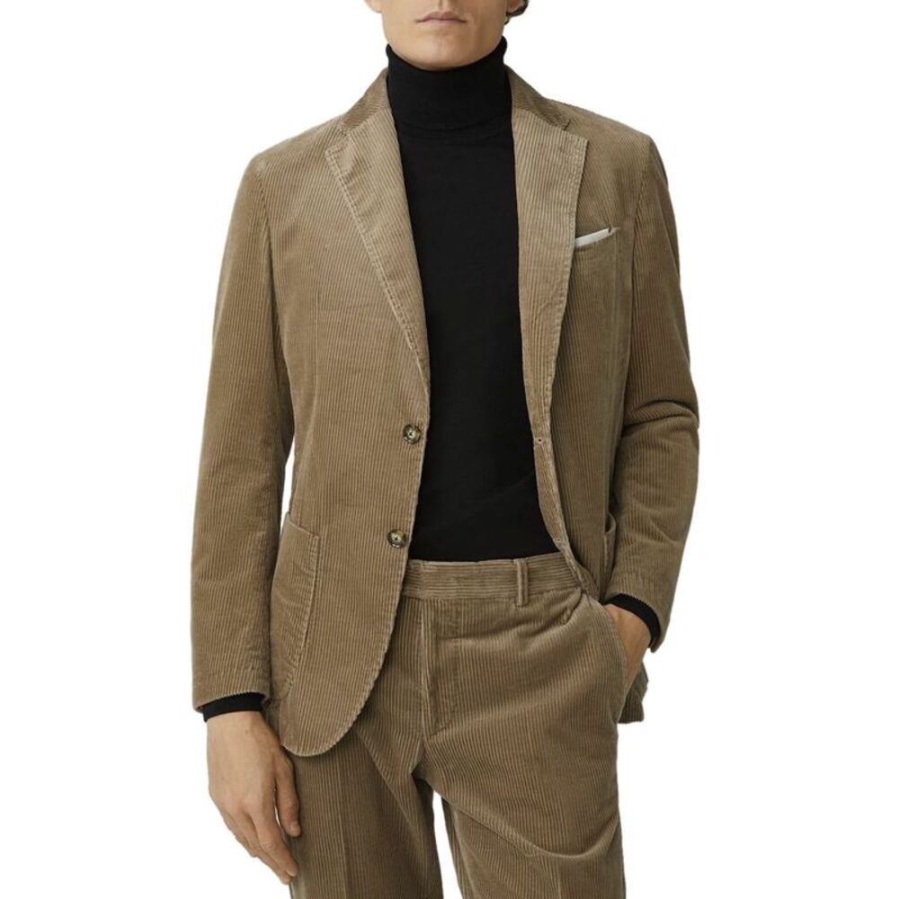 Windsor Mens Giro Corduroy Jacket 42 Regular Beige - NWT $850